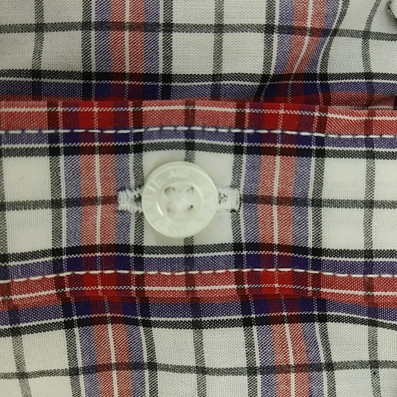 NWT Janie and Jack Button Down Plaid Gingham 100% Cotton Red 12-18 Months - Picture 5 of 6